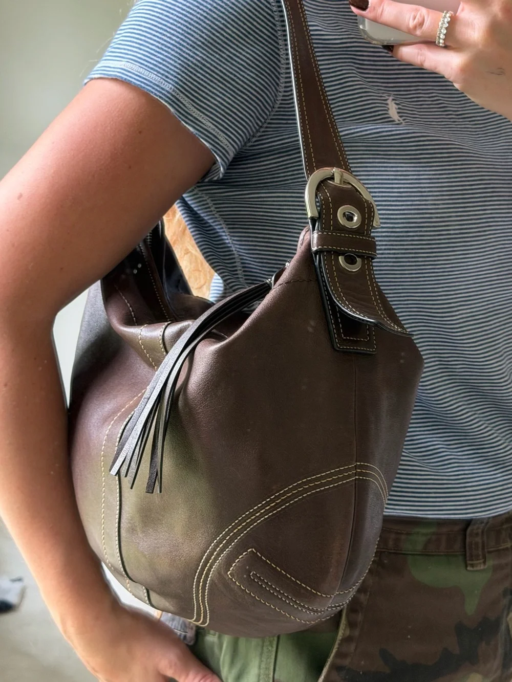 Vintage Coach SoHo Hobo Bag in Chocolate Brown w/ Silver Hardware (2005)